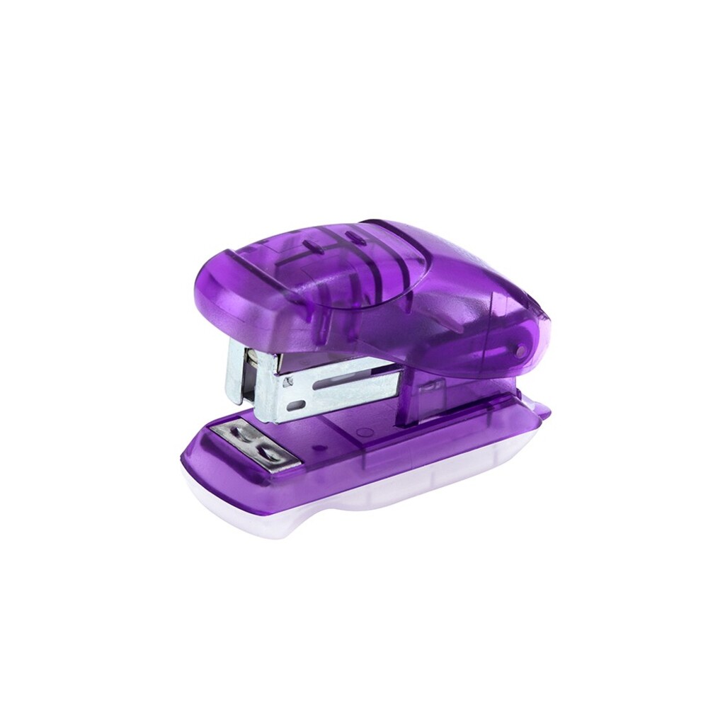 Grampeador Mini Plástico 12 Folhas BRW - Caixa com 12 Unidades - GP0101