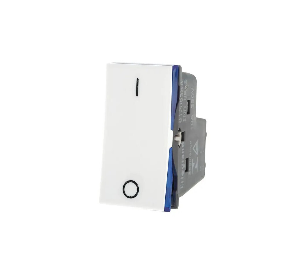Interruptor 1 Bipolar Módulo 10A Pial Plus+ I Legrand Branco - 612005BC