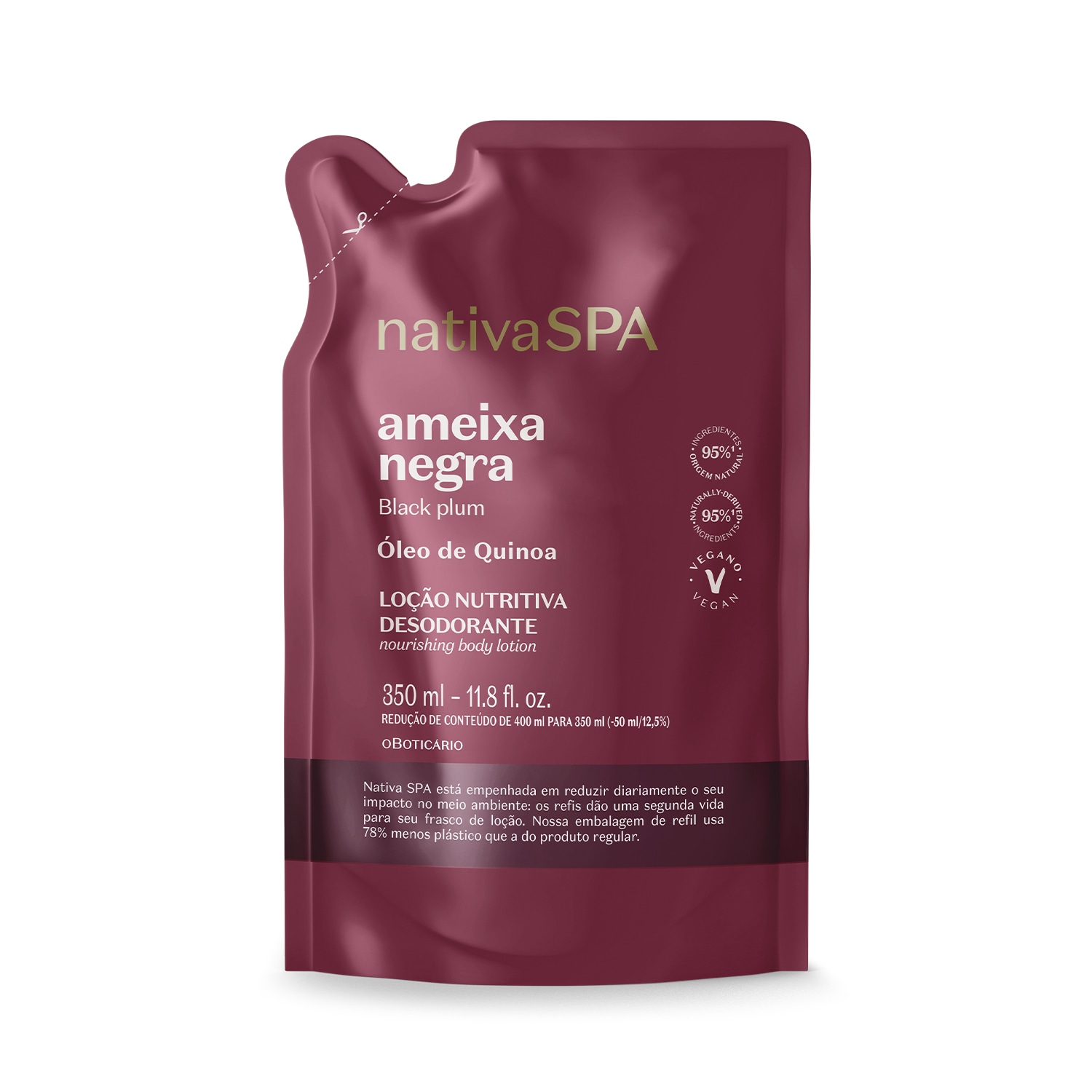 Combo Nativa Spa: Loção Corporal Orquídea Noire 400ml + Refil Ameixa Negra 350ml