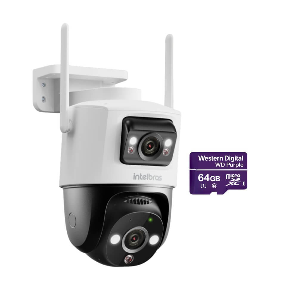 Câmera Wi Fi IM9+ Full Color Cartão MicroSD 64GB Intelbras