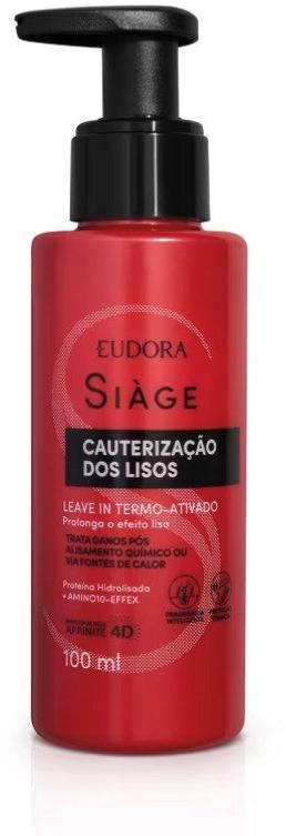 Leave-in Capilar Siàge Cauterização dos Lisos 100ml Eudora