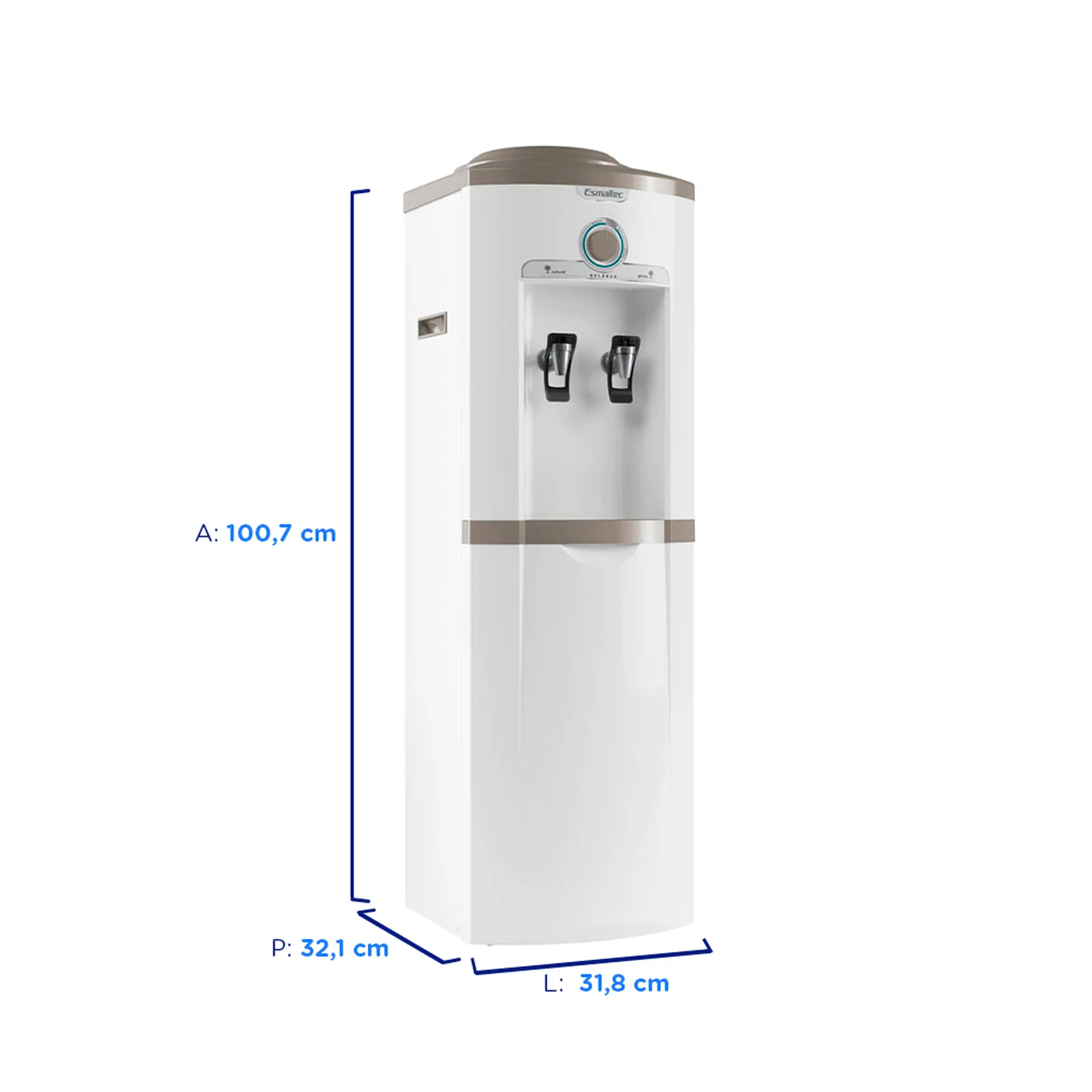 Bebedouro de Água Eletrônico com Sistema Easy Open Esmaltec EGC35B - Branco - 110 Volts