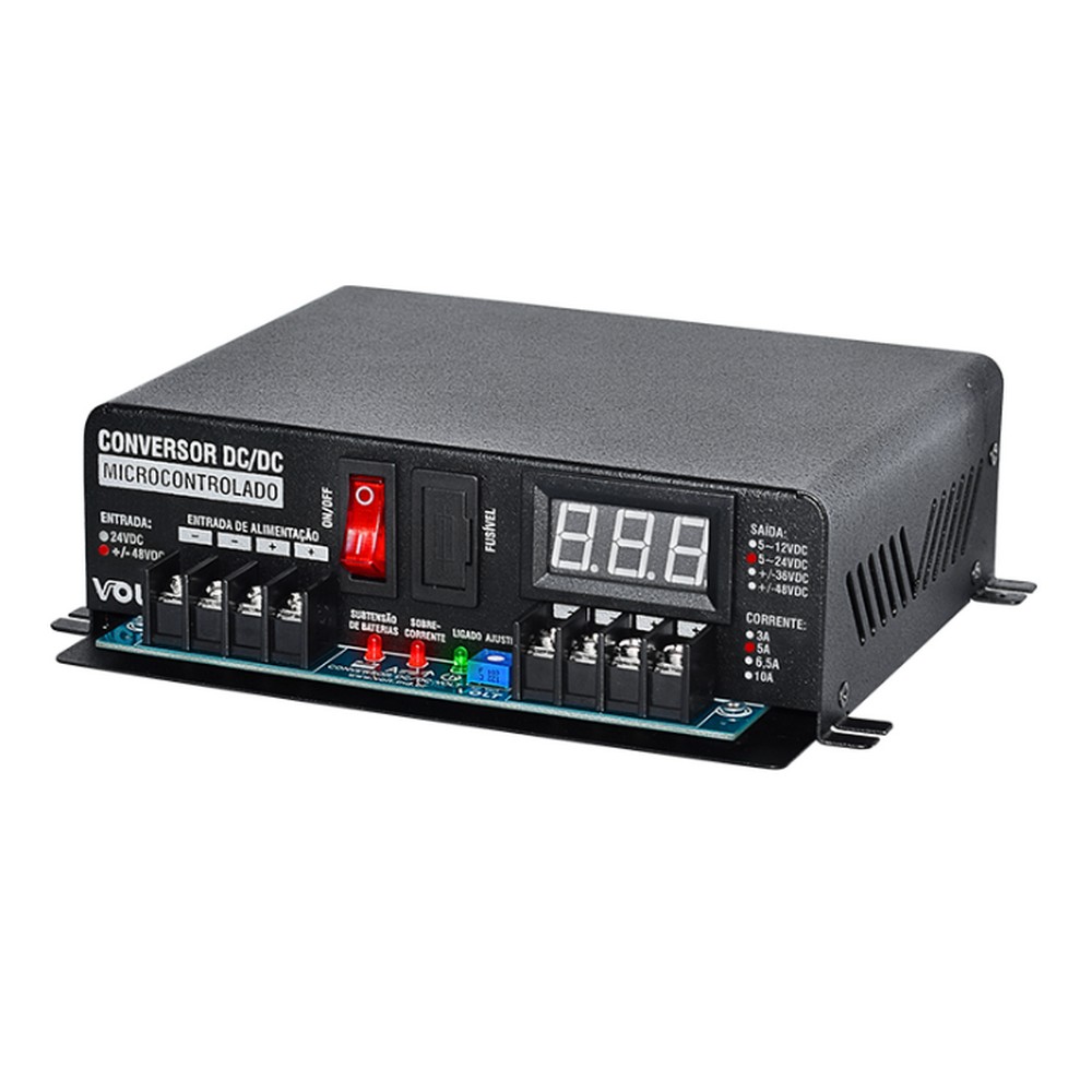 Conversor DC/DC Microcontrolado Isolado 48A/5 24V 10A Ajustavel Volt 430017