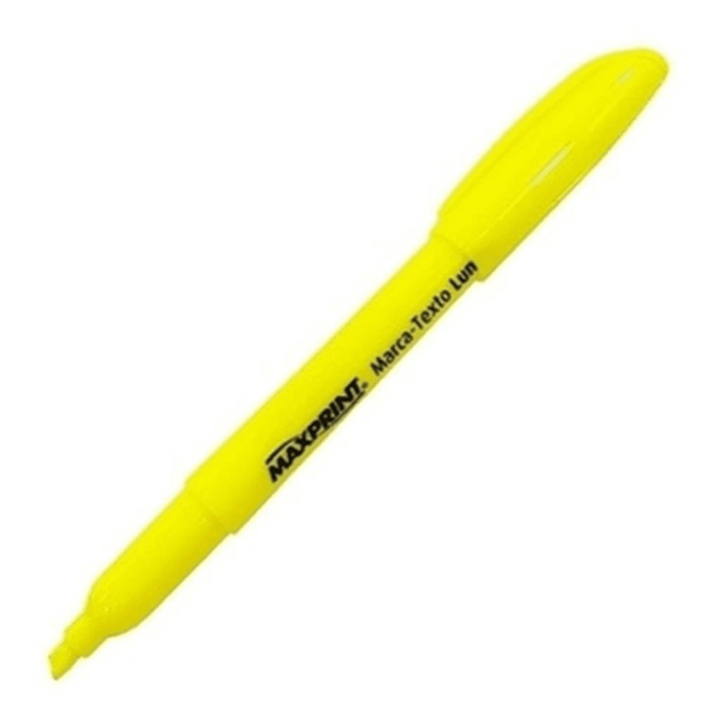 Caneta Marca Texto Amarelo Caixa com 12 Unidades - Maxprint - 70000136