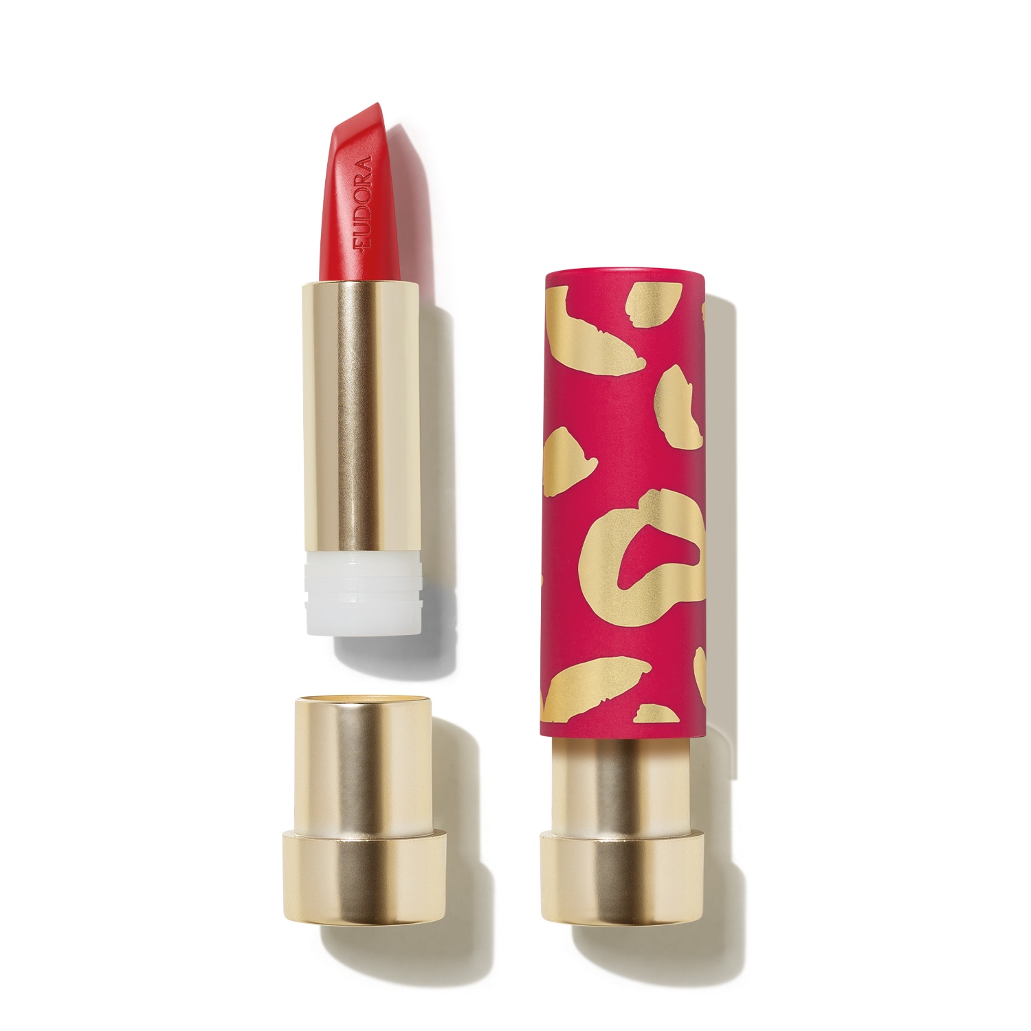 Combo Glamourosa e Corajosa: Batom Vermelho 3,4g + Case Rosa