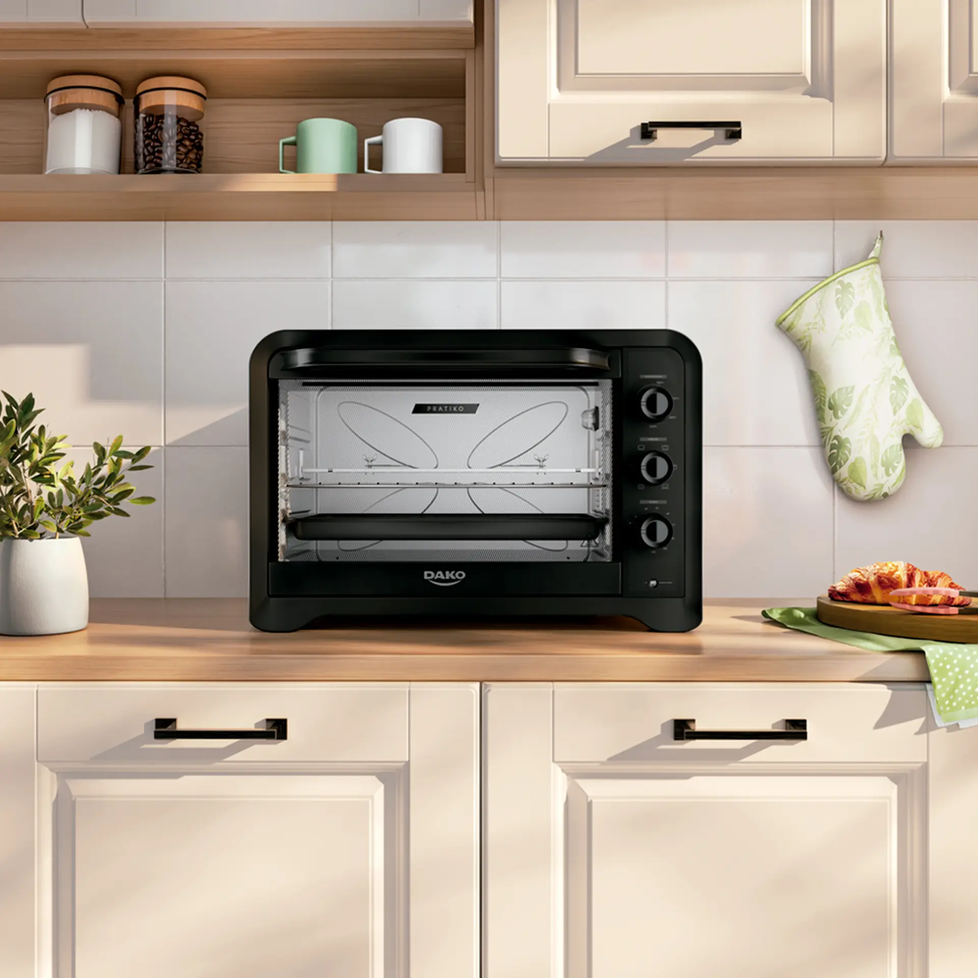 Forno Elétrico 70L Dako Pratiko - Preto - 220 Volts