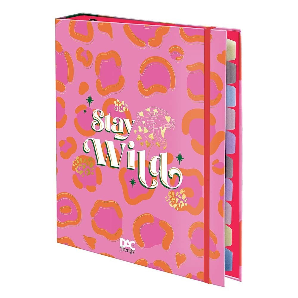 Caderno Fichário DAC Universitário Trendy Onça 48 Folhas