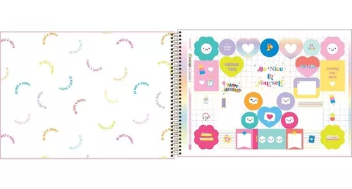 Caderno Cartografia Tilibra Happy com 80 Folhas Unidade Sortido