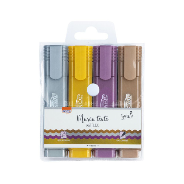 Marca Texto BRW Metalizado 4 Corres