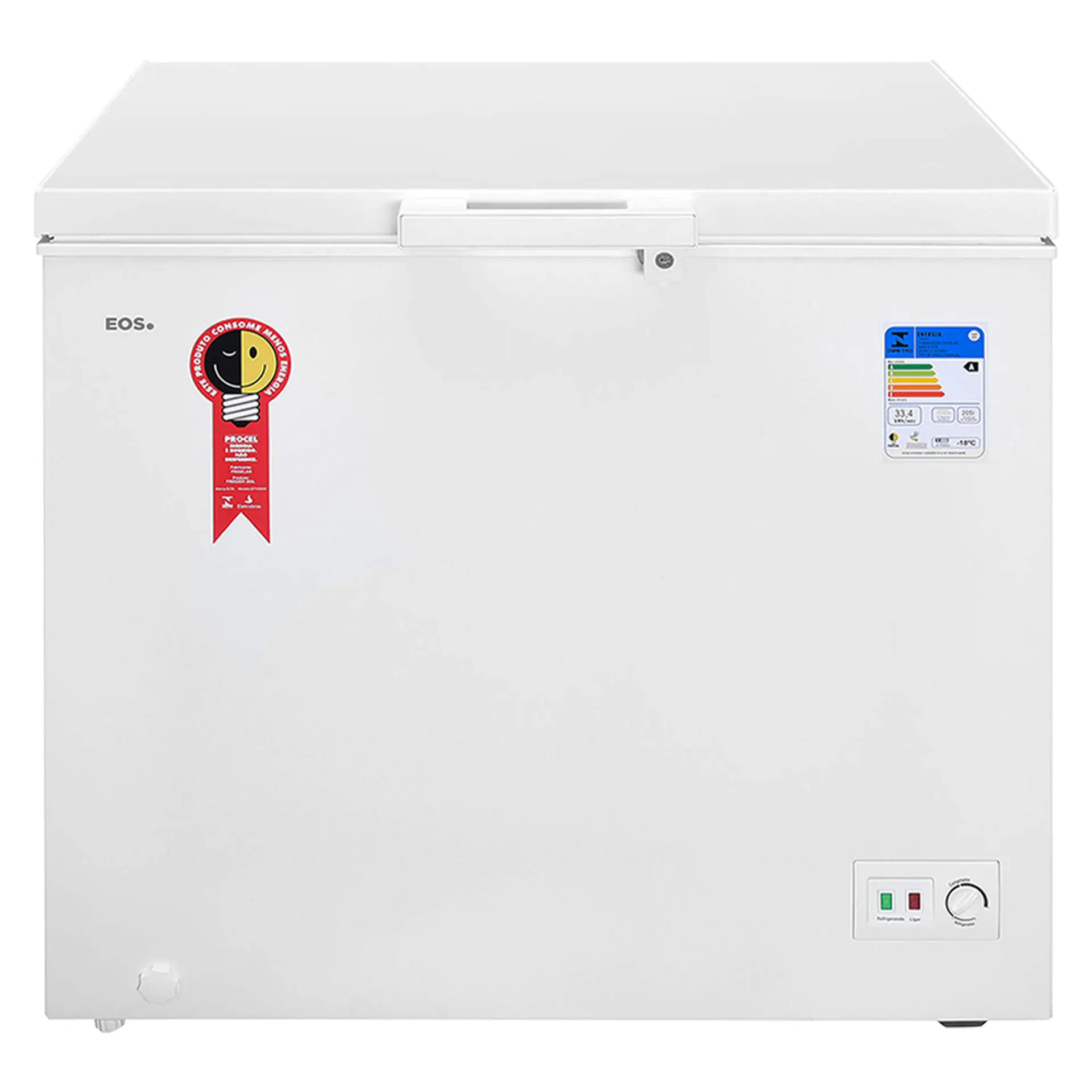 Freezer EOS 205L 1 Porta Horizontal Degelo Manual com Termostato B16709 - Branco - 110 Volts