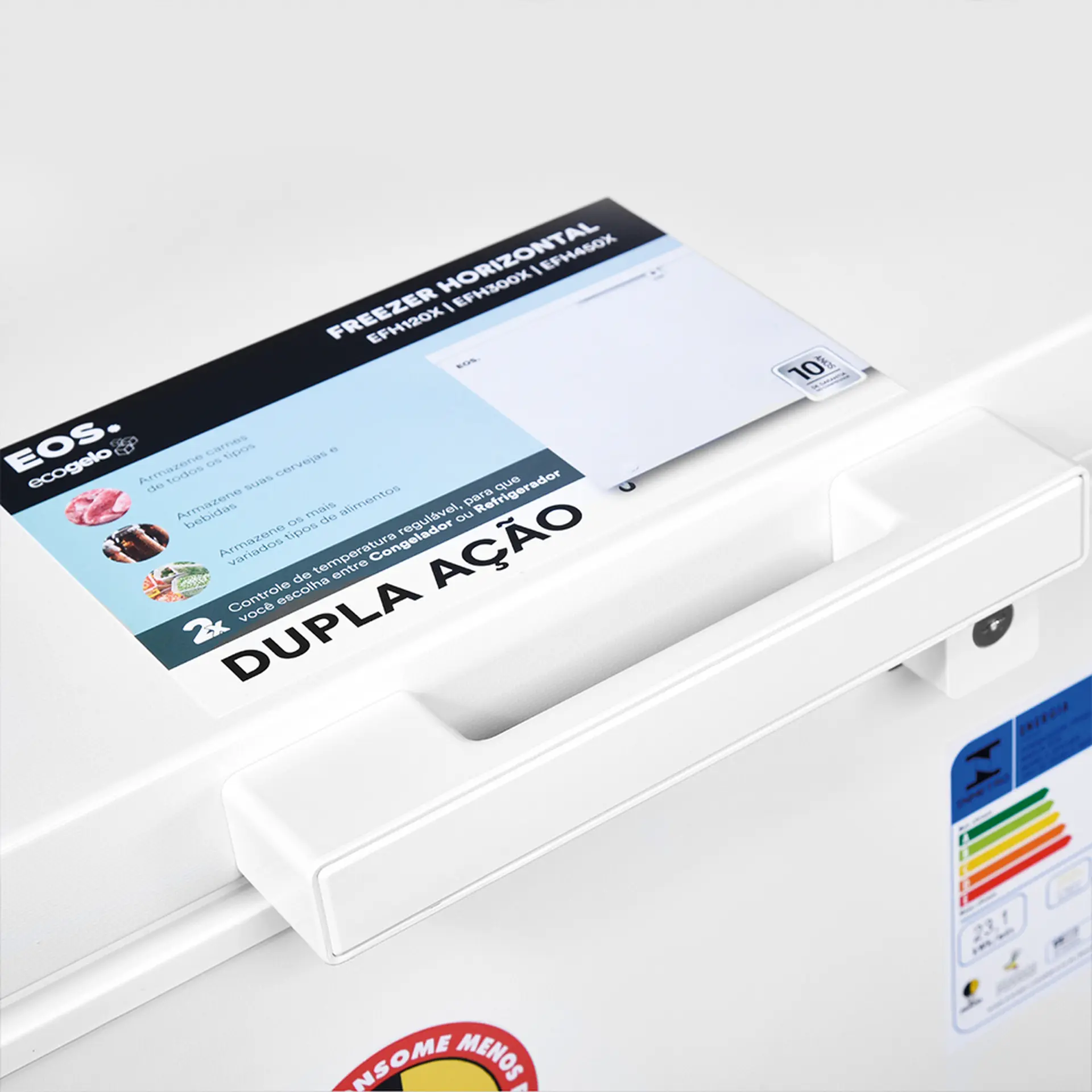 Freezer EOS 205L 1 Porta Horizontal Degelo Manual com Termostato B16709 - Branco - 110 Volts