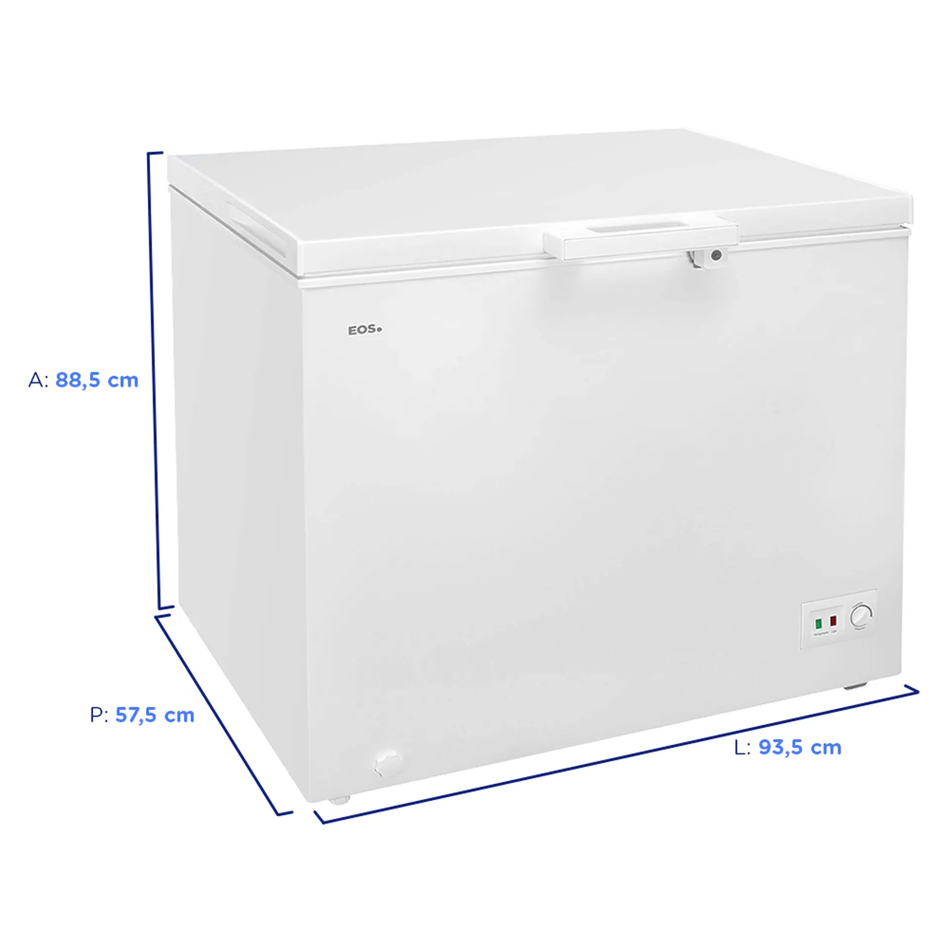 Freezer EOS 205L 1 Porta Horizontal Degelo Manual com Termostato B16709 - Branco - 110 Volts