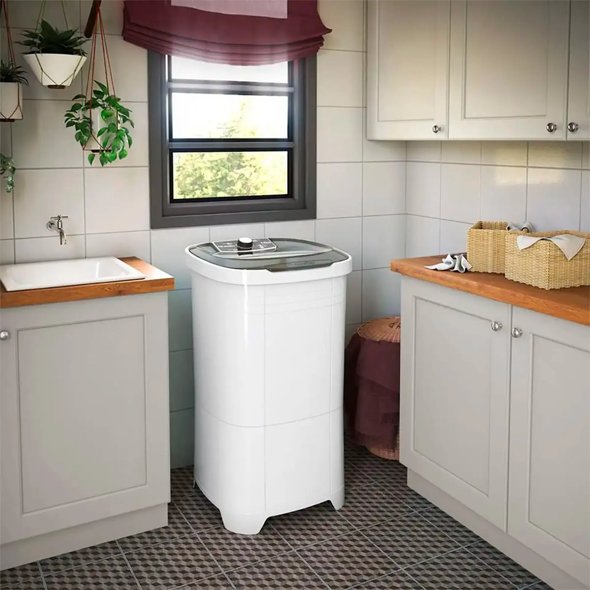 Tanquinho Mueller 14kg Semiautomático com Agitador Removível MLT14B - Branco - 110 Volts