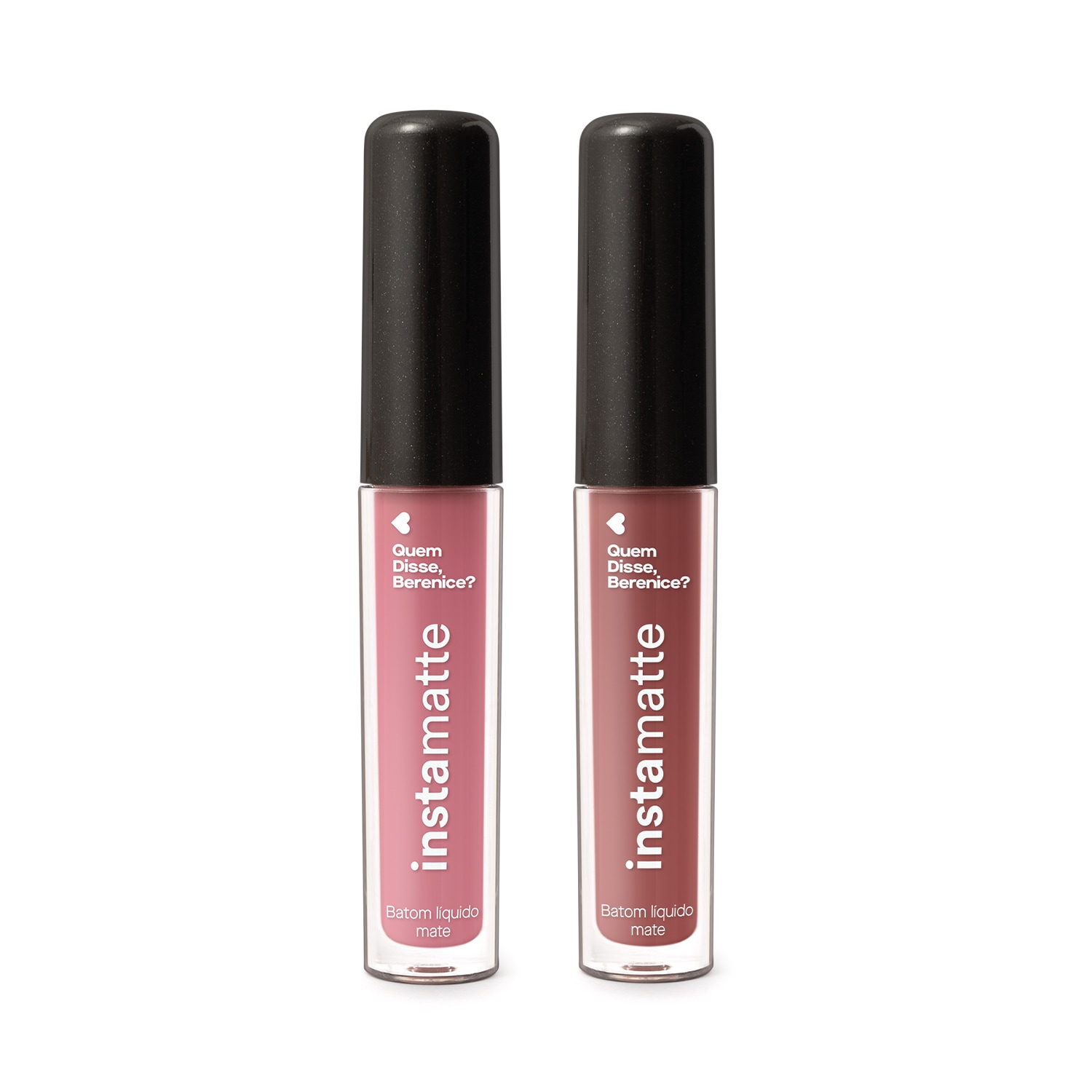 Combo Instamatte Quem Disse, Berenice?: Batom Líquido Castanheli Mate 4ml + Batom Líquido Roseirali Mate 4ml