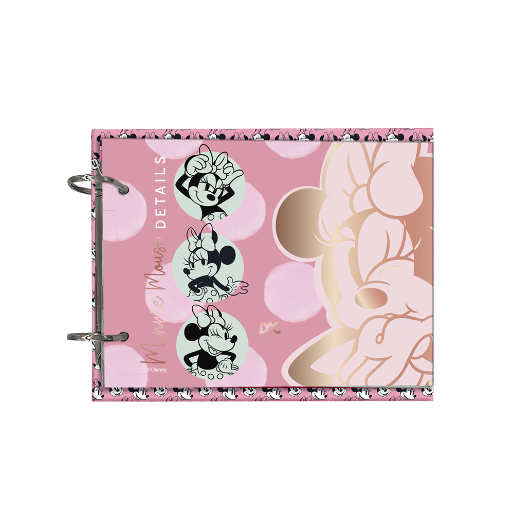 Caderno Fichário DAC Disney Minnie Horizontal Mini 2 Argolas com 80 Folhas
