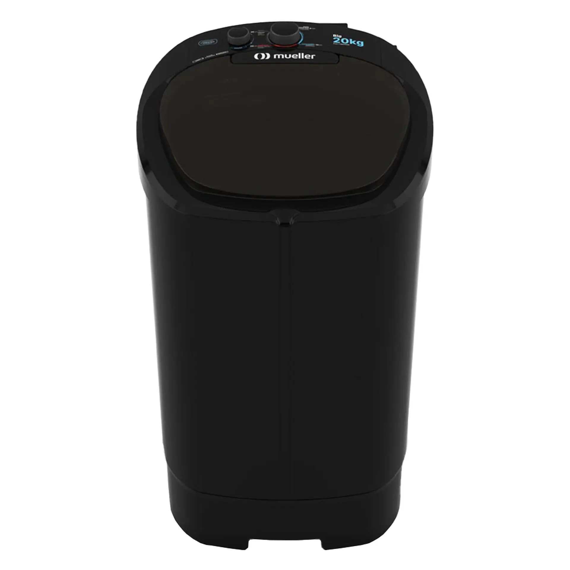 Tanquinho Mueller Big 20Kg Semiautomático Sistema de Drenagem - Preto - 110 Volts