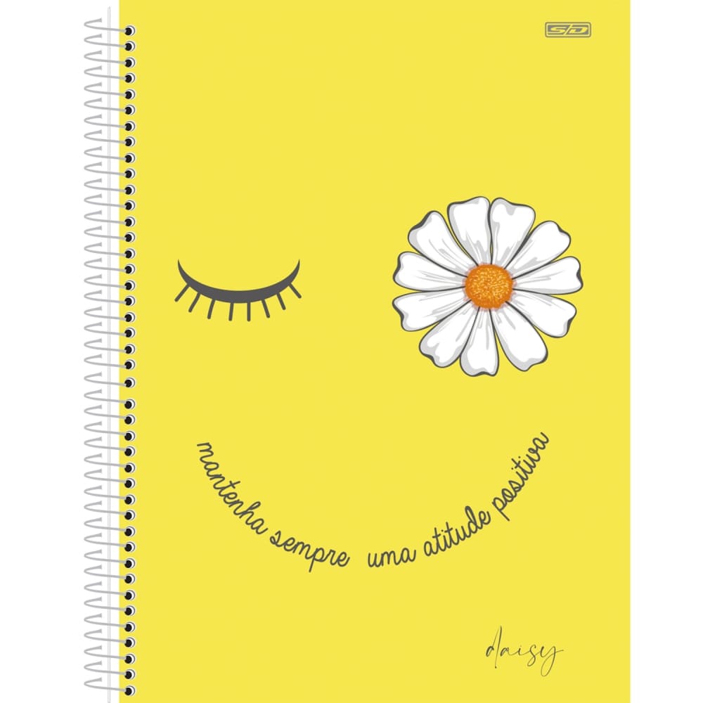 Caderno Universitário São Domingos Daisy Espiral Capa Dura 80 Folhas 1x1 Sortido