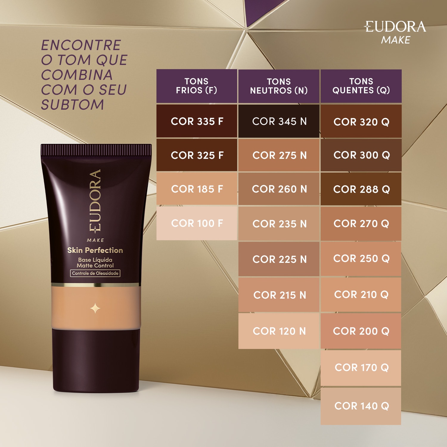 Base Líquida Eudora Make Control Skin Perfection 215N 30ml