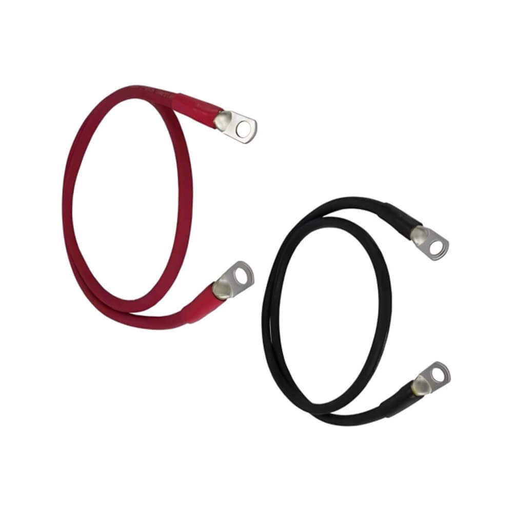 Cabo Elétrico PT VM Olhal M8 35mm2 3m 125A Para Inversor (Par) Intelbras