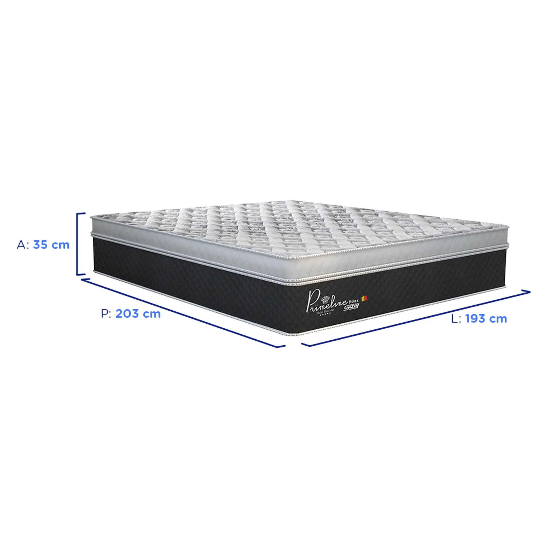 Colchão Cama Box Gazin Molas BlueWave King Size Primeline Relax 193x203