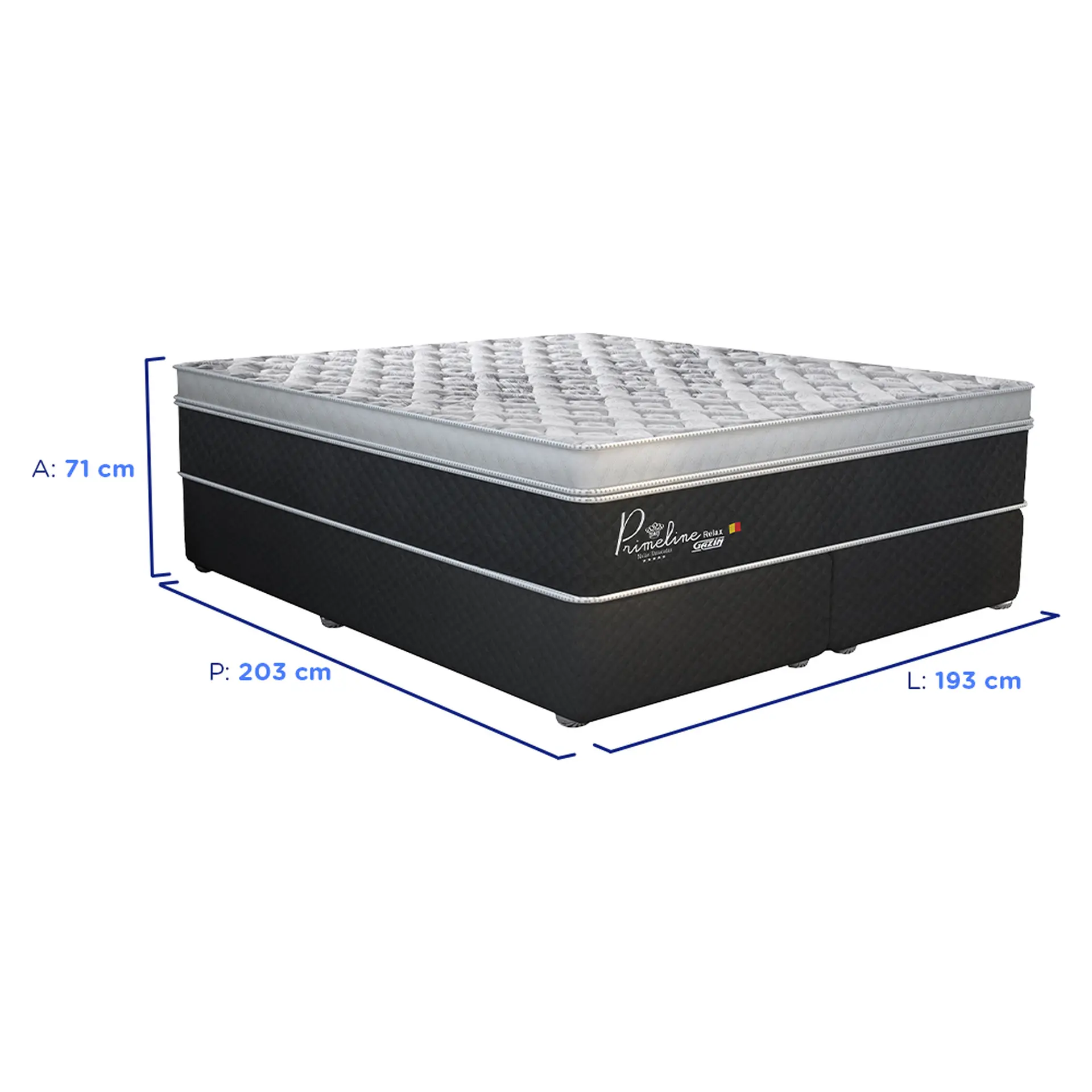 Colchão Cama Box Gazin Molas BlueWave King Size Primeline Relax 193x203