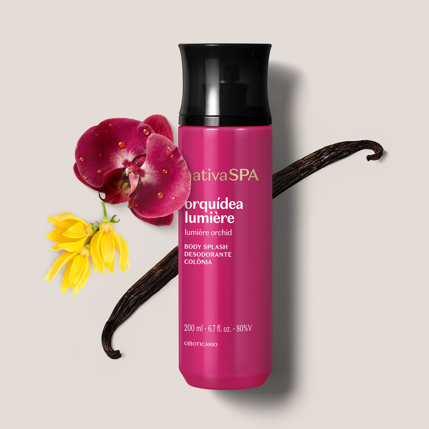 Body Splash Desodorante Nativa SPA Orquídea Lumière 200ml