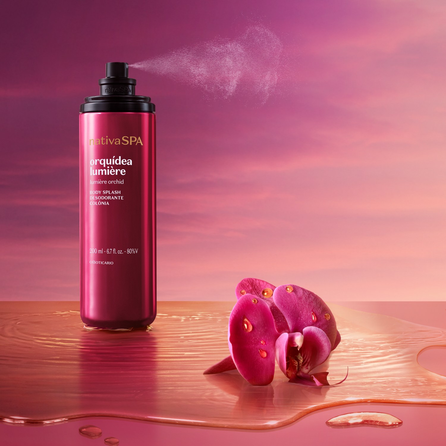 Body Splash Desodorante Nativa SPA Orquídea Lumière 200ml