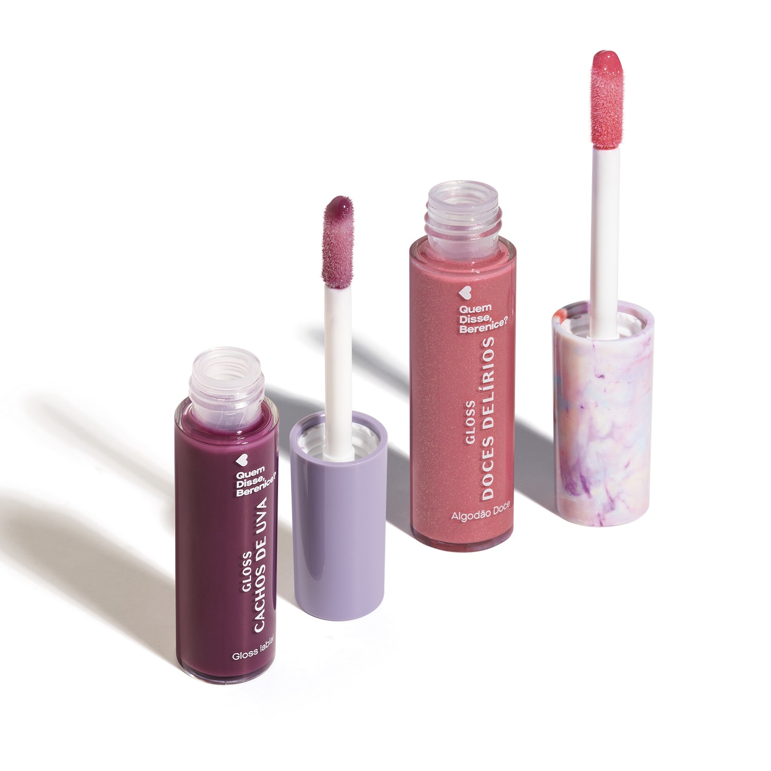 Combo Gloss Labial: Algodão Doce 10ml + Cachos de Uva 10ml