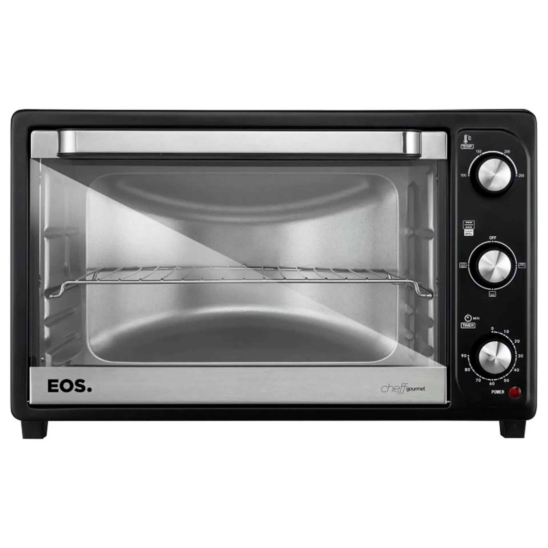 Forno Elétrico de Bancada 60L EOS Cheff Gourmet Grill Timer EFE60PP - Preto - 110 Volts