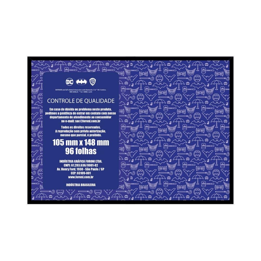 Agenda Escolar Permanente 105x148mm 96 Folhas Batman Foroni 5476690