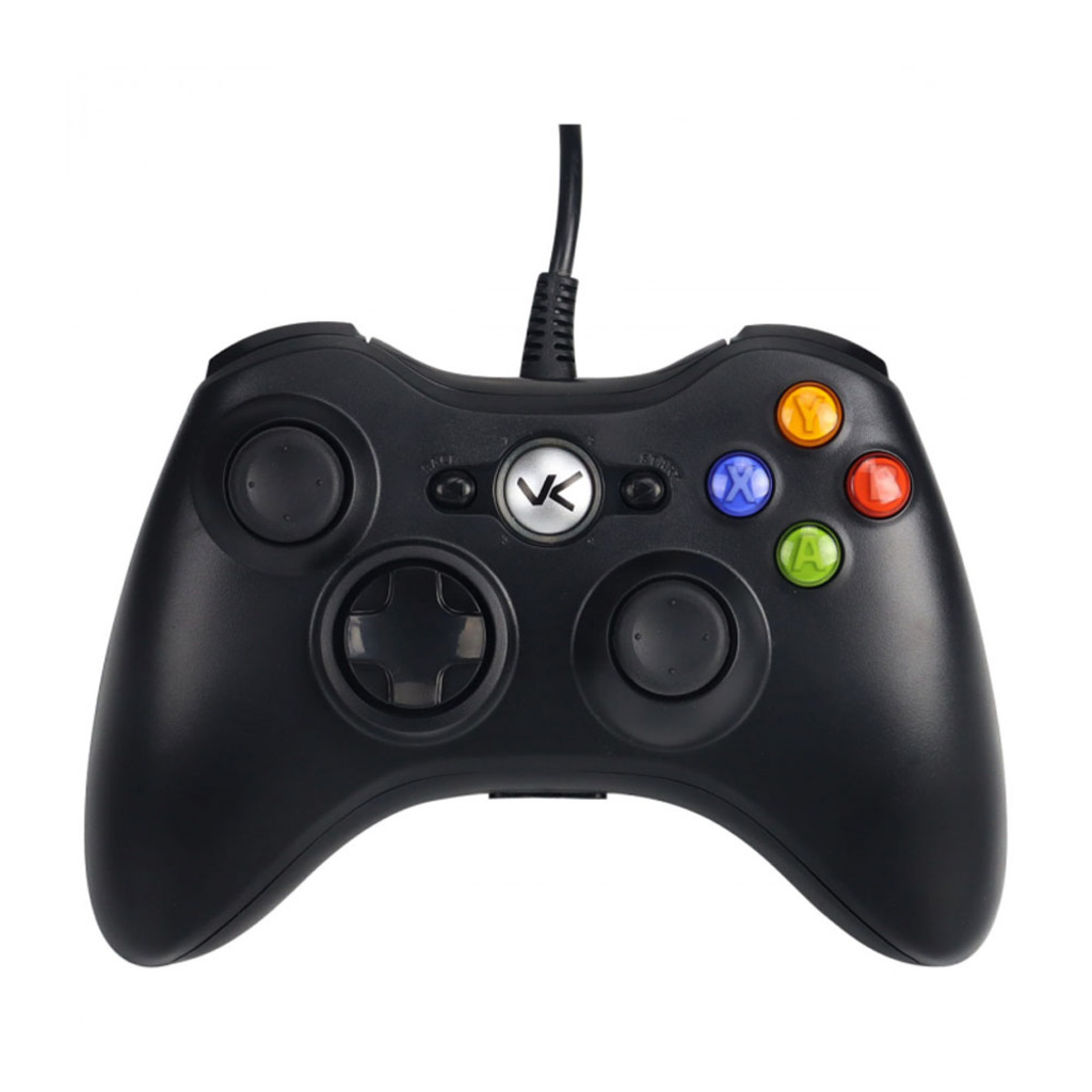 Controle para Xbox 360 e Pc com Fio 14 Botões Preto 107489