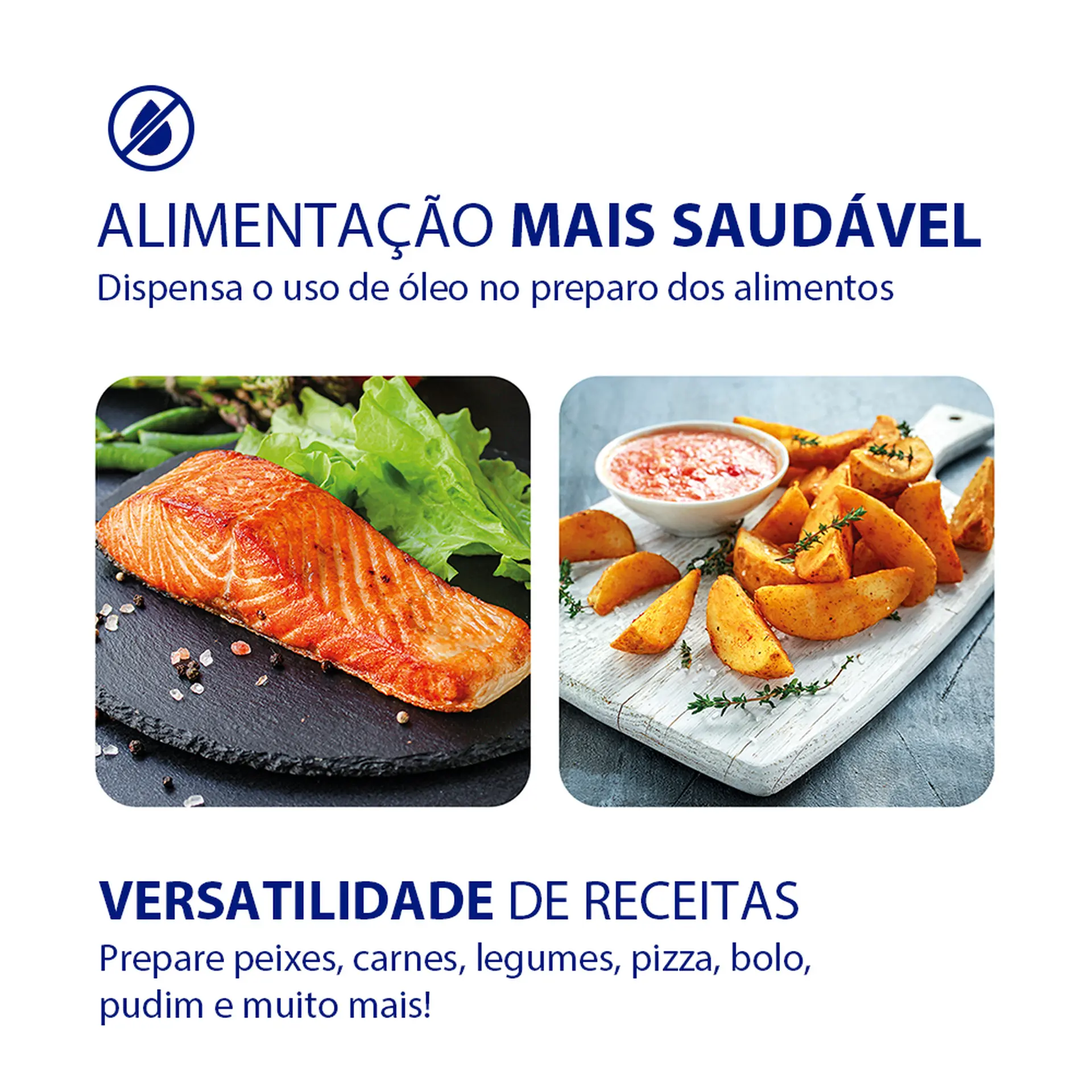Fritadeira Elétrica Air Fryer Mondial Oven AFON-12L-BI 12L 2000W - Preto/Inox - 110 Volts