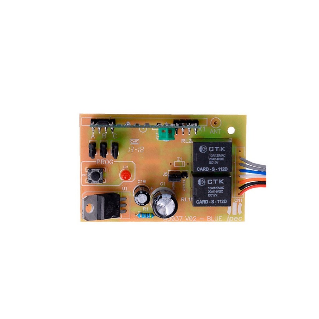Receptor para Controle Remoto 2 Canais 433Mhz Duplo Immunity - A3037/D/433