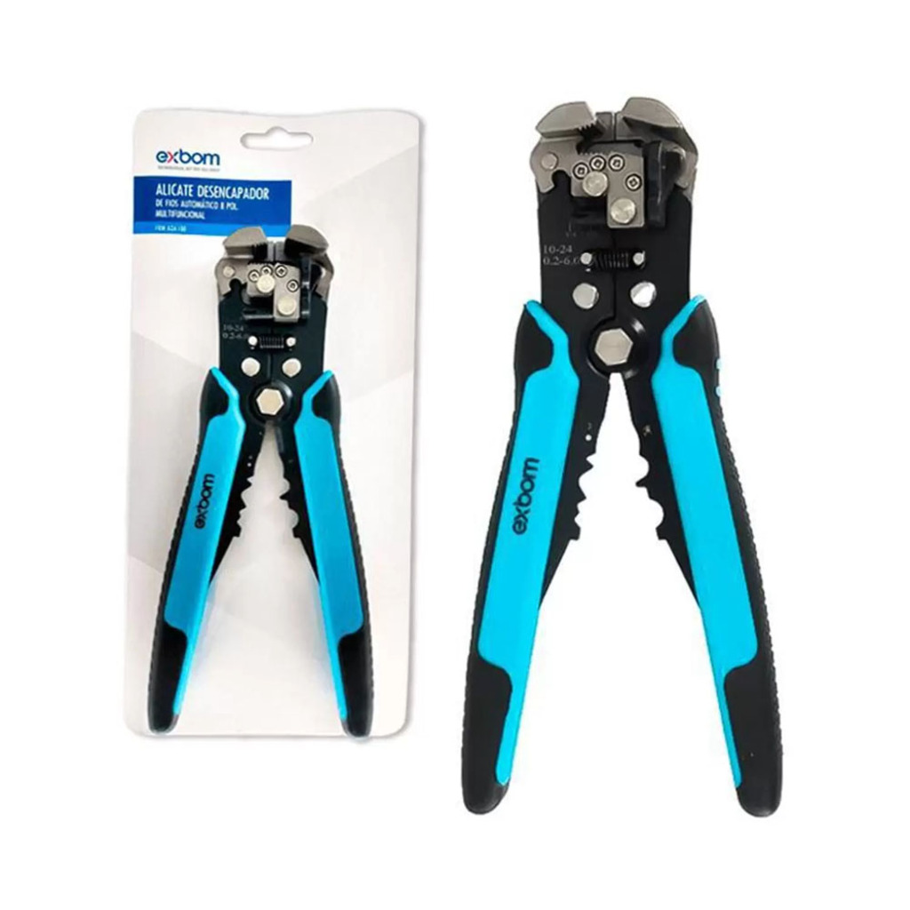 Alicate Desencapador de Fios Automático 8 Pol de 0,2mm a 6mm Exbom - 3265 - FRM-ADA100