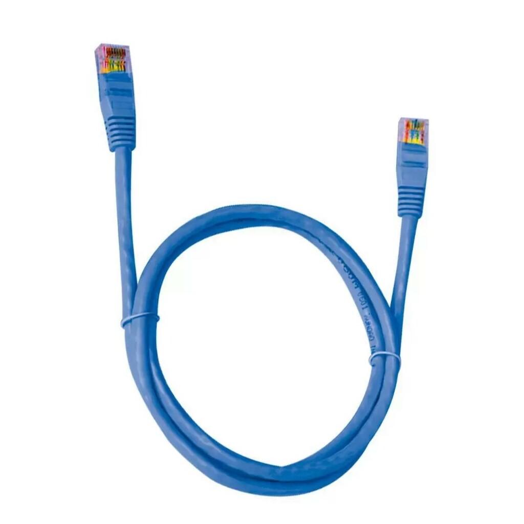 Cabo Patch Cord Cat.6 5,0 Metros Azul Pluscable PC-EHT6U50BL