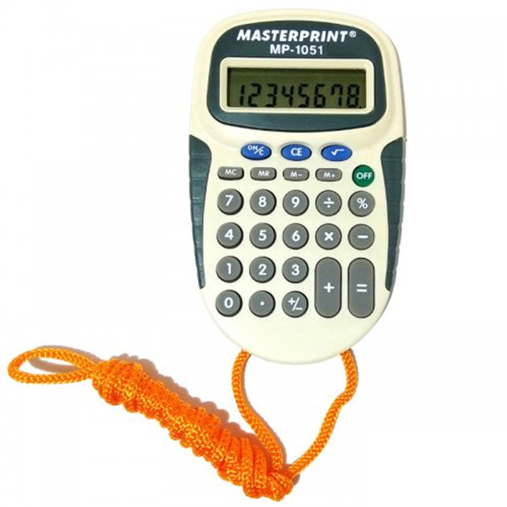 Calculadora Eletrônica de Bolso 8 Dígitos Branco Masterprint - Unitário - 301010022