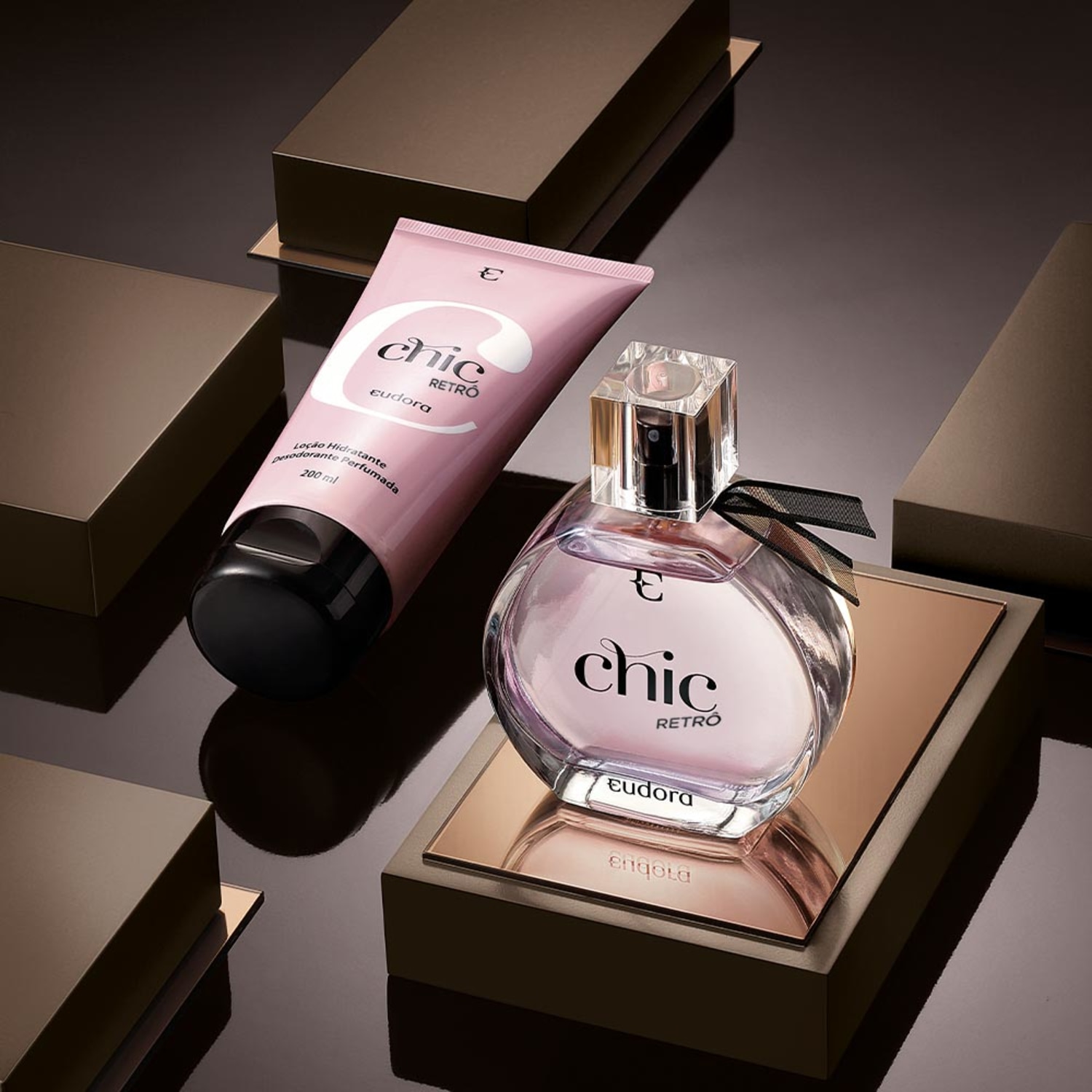 Combo Chic Retrô: Desodorante Colônia 95ml + Loção Hidratante Desodorante Corporal 200ml