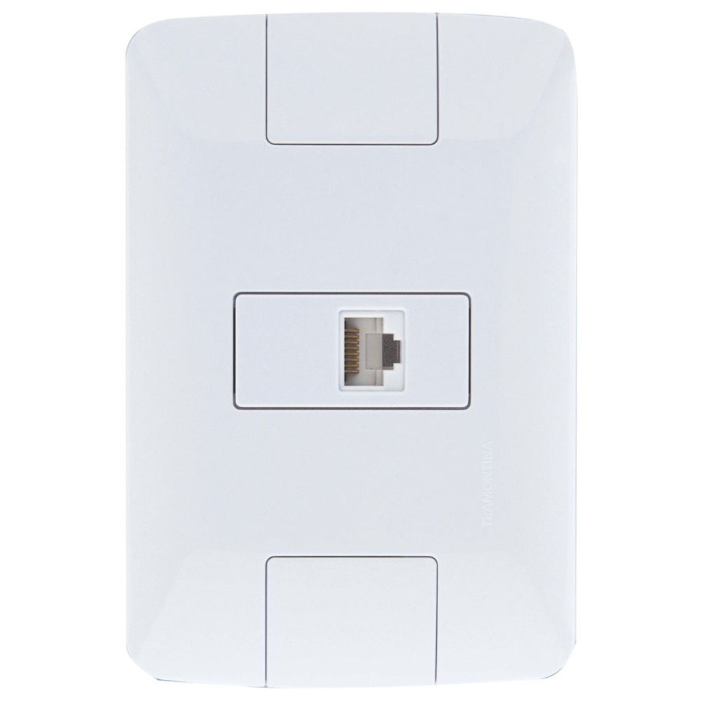 Tomada para Telefone RJ-11 Aria com Espelho 4x2 Branco Tramontina - 57241/019