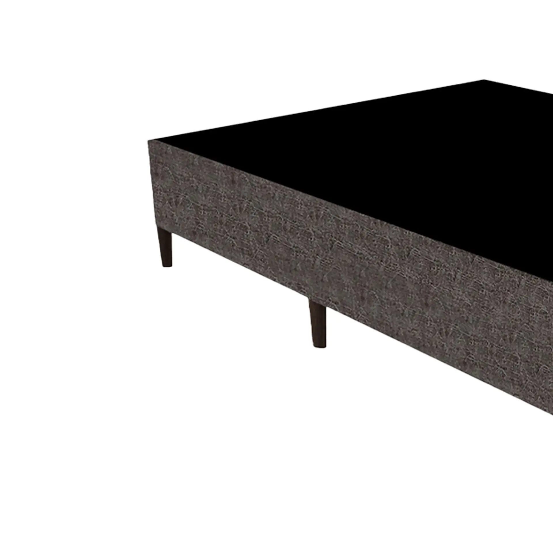 Base Cama Box Gazin Casal Poliéster Bordado 138x188 - Marrom Claro