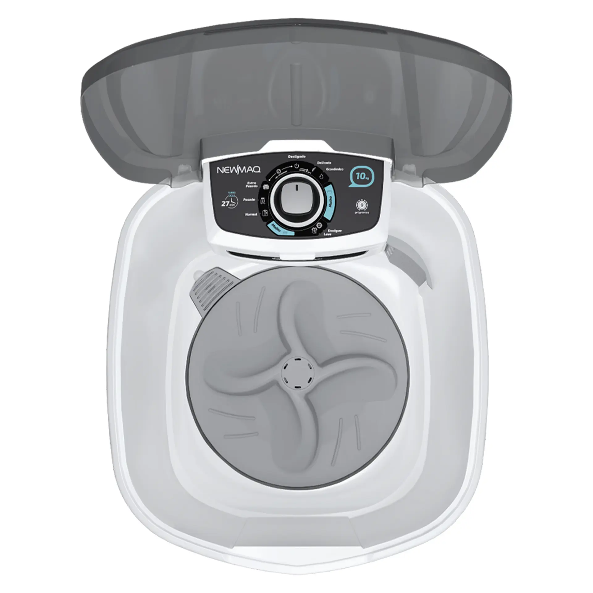 Tanquinho Newmaq 10kg Semiautomático com Big Dispenser - Branco - 110 Volts