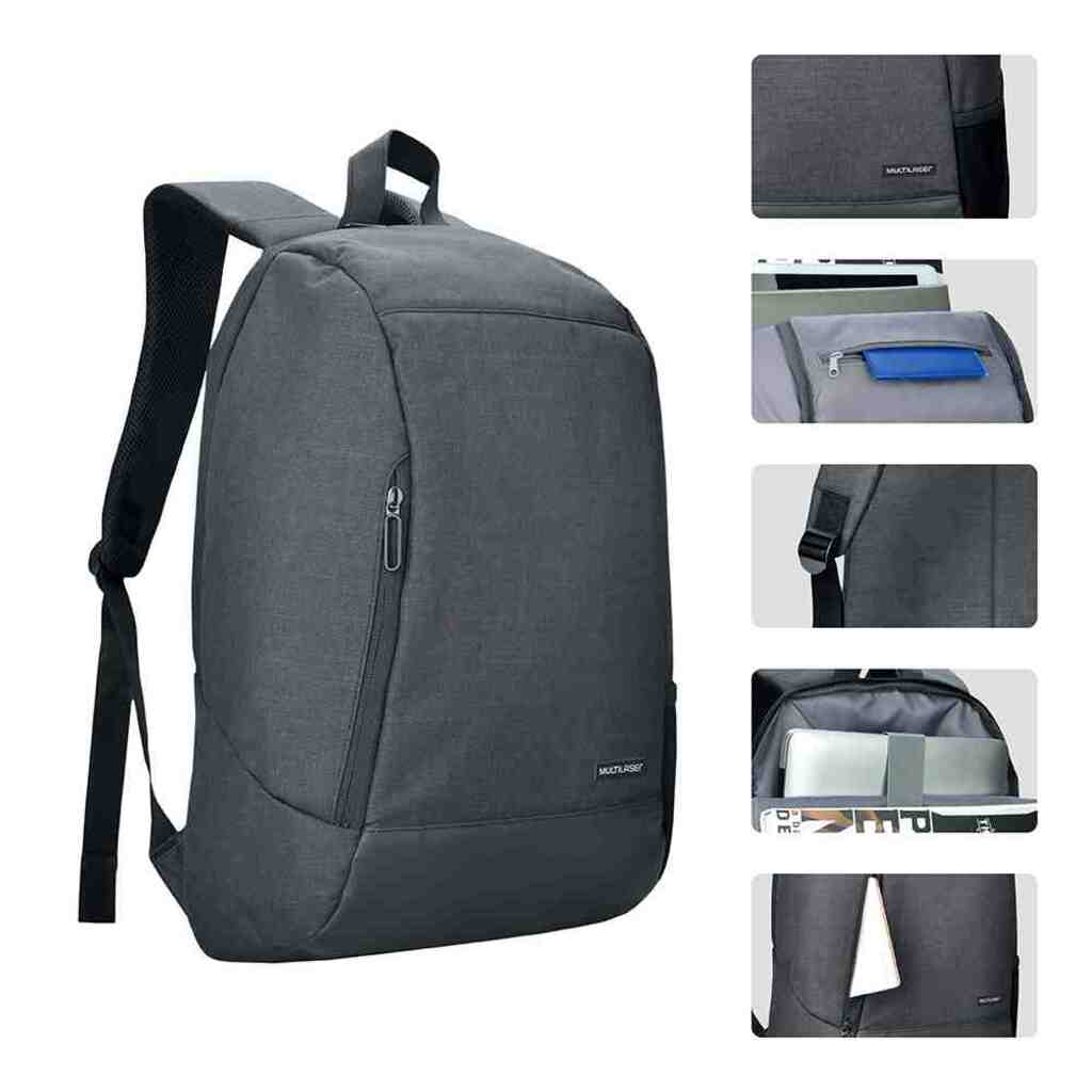 Mochila para Notebook 15,6 Polegadas Safe Preto Multi BO426