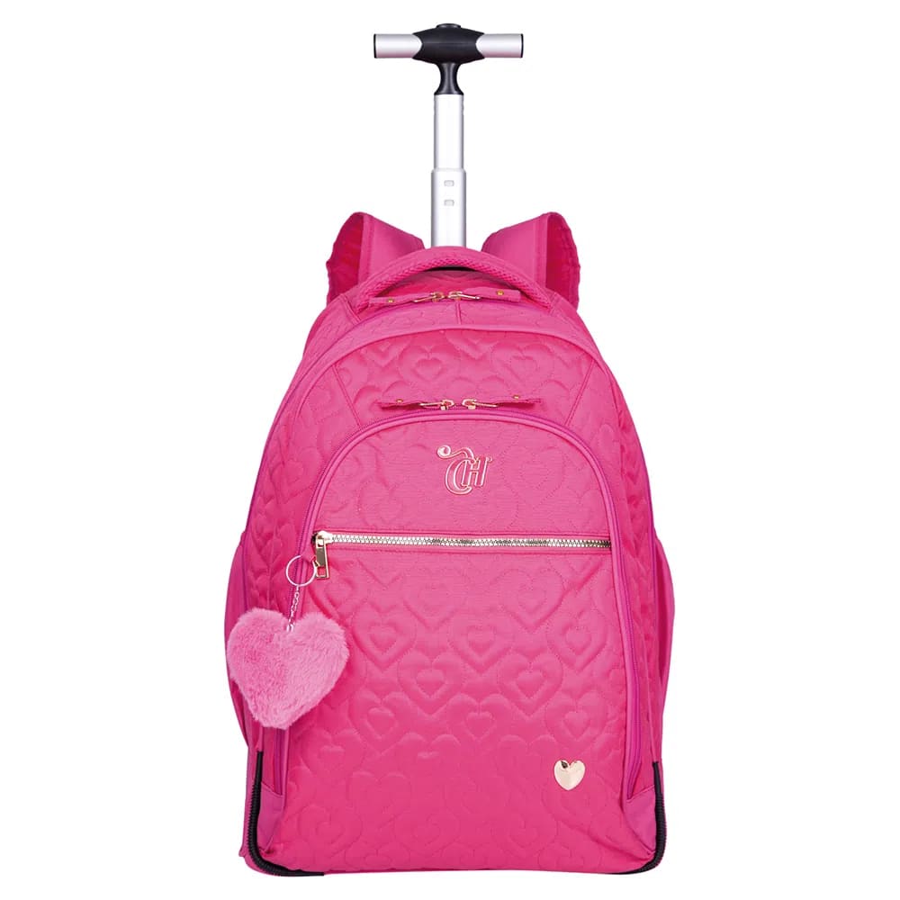 Mochila com Rodas Sestini Capricho Crush Rosa