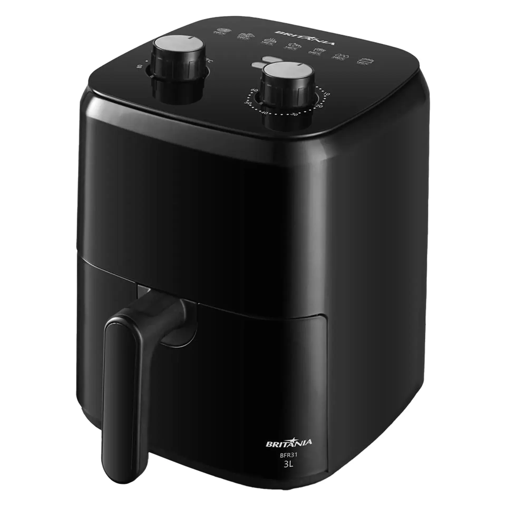Fritadeira Elétrica Air Fryer Britânia BFR31 3L 1300W - Preto - 110 Volts