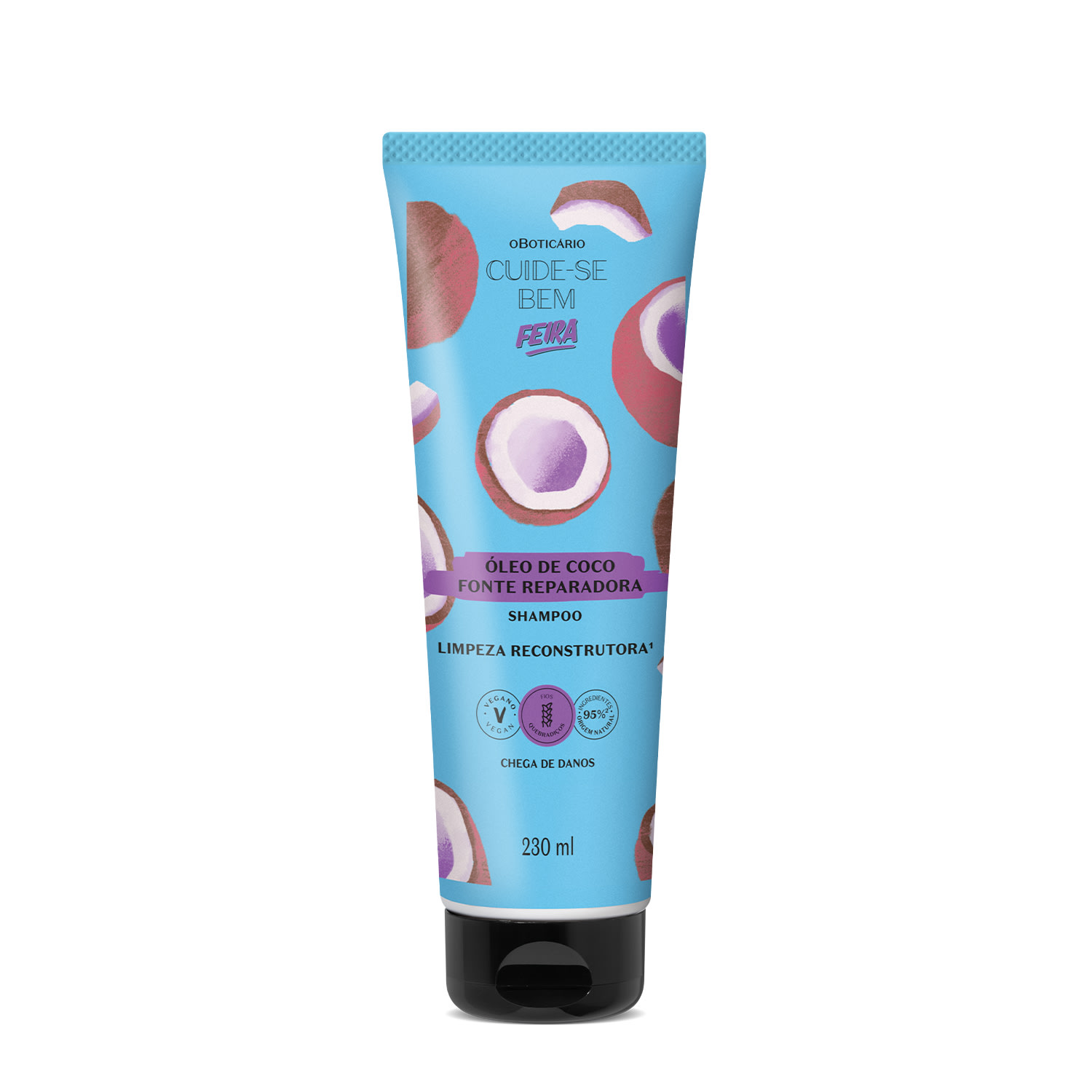 Combo Cuide-se Bem Feira Óleo de Coco: Shampoo 230ml + Máscara Capilar 250ml