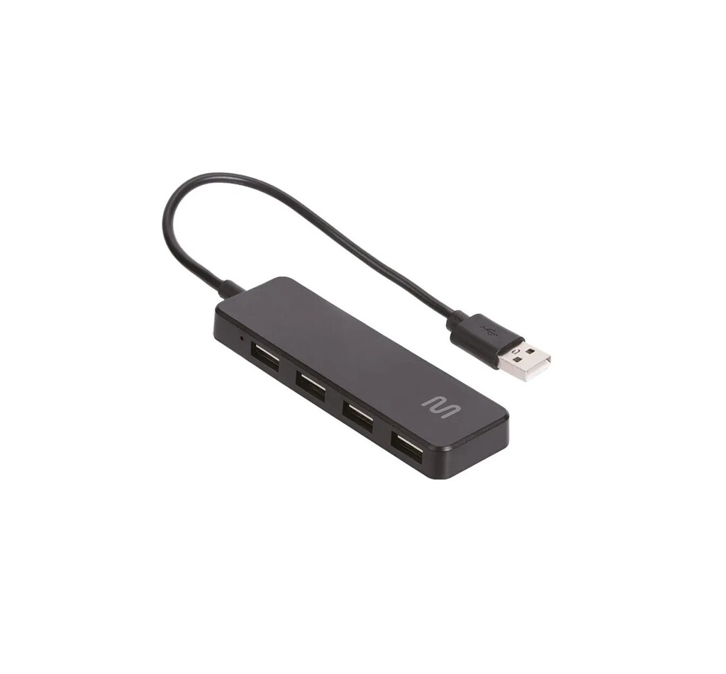 Hub USB 2.0 4 Portas Multi Preto - AC443