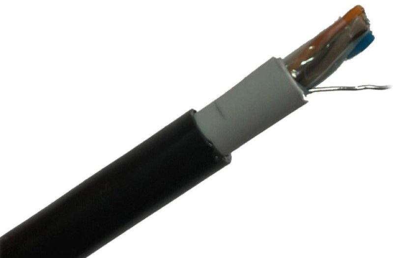 Cabo CFTV Dupla Capa Blindado 24AWG + Dreno Telecam 4 Pares Preto 210801101 Vendido por Metro 100% Cobre