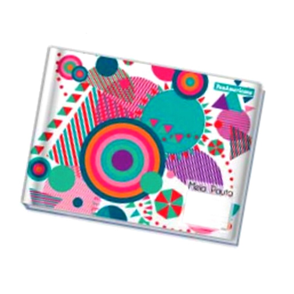 Caderno Meia Pauta Capa Dura Costurado 60 Fls 200x275 Geométrico Panamericana Unitário 3204