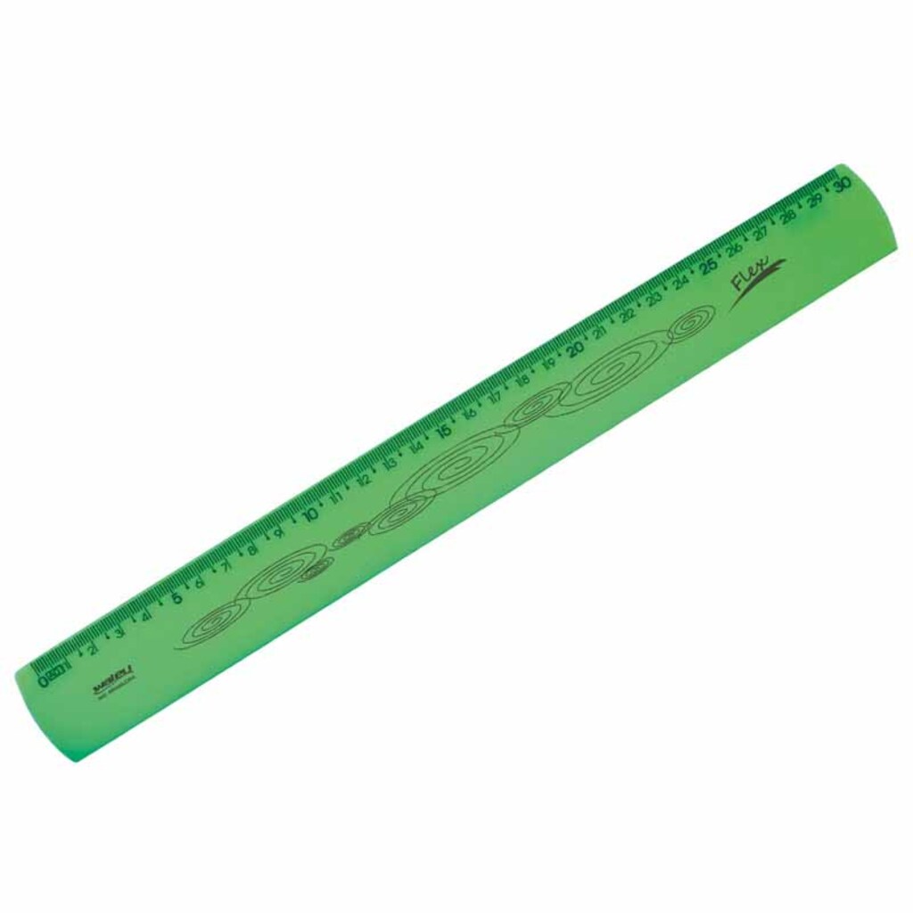 Régua Flexível 30 Centímetros Maxcril Verde Neon - Unitário - 10270054