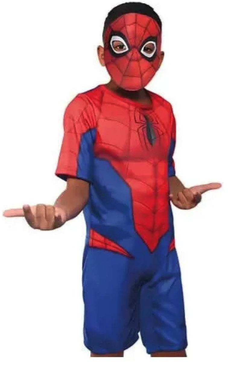 Fantasia Infantil Homem Aranha Marvel Tam M Super Magia