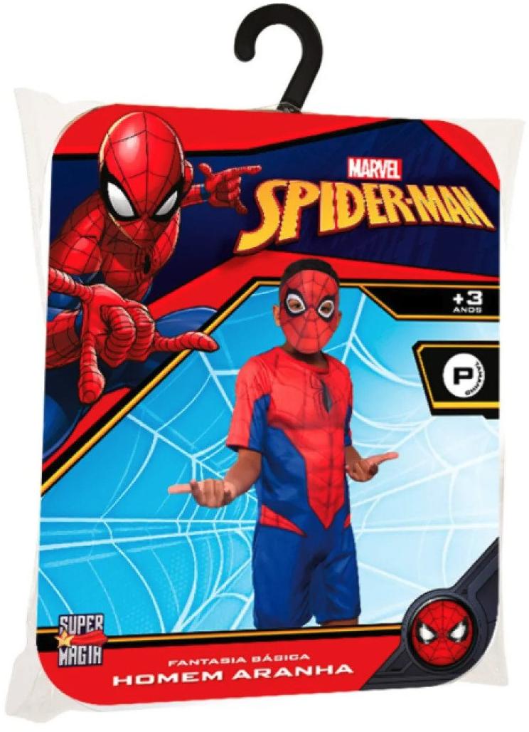Fantasia Infantil Homem Aranha Marvel Tam M Super Magia